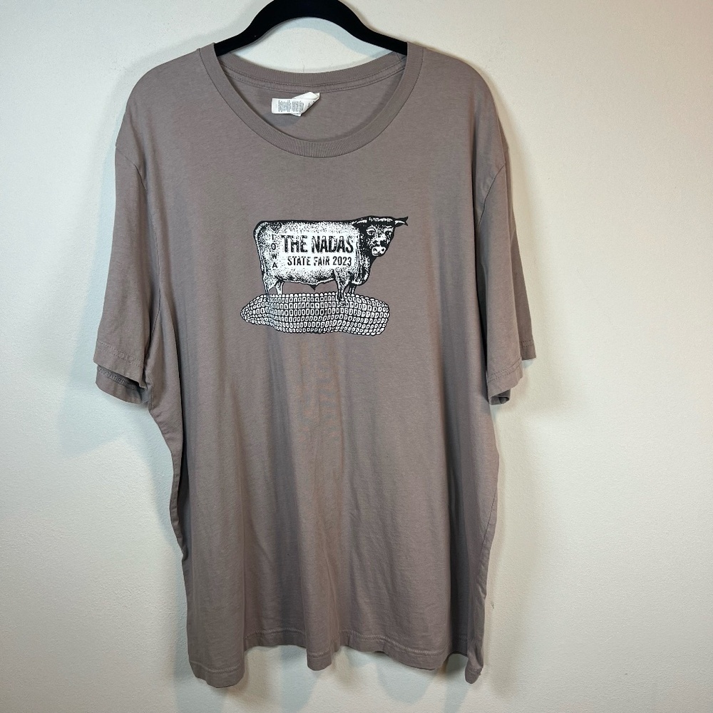 The Nadas T-Shirt Light Brown Folk Des Moines Band Tee Iowa State Fair 2023  XXL